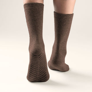 Men's Crew Grip Socks 3-Pack, Brown