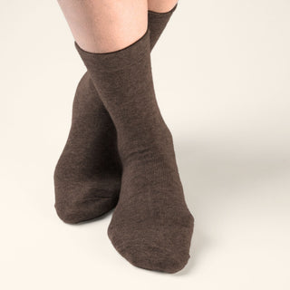 Men's Crew Grip Socks 3-Pack, Brown