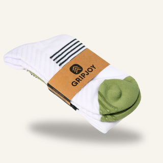 Women's Compression Grip Socks, Green White