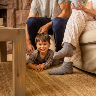 Women's Fuzzy Grip Socks 2-Pack, Gray