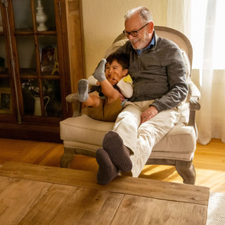 Men's Crew Grip Socks 3-Pack, Brown