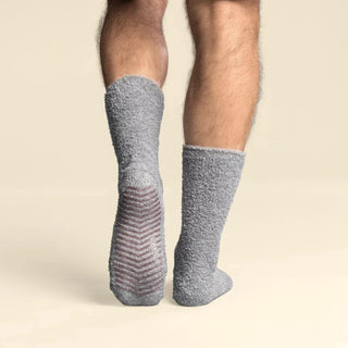 Men's Fuzzy Grip Socks 2-Pack, Gray