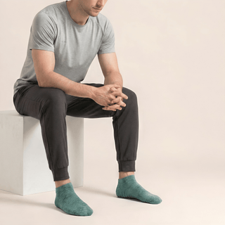 Men's Ankle Grip Socks 3-Pack, Mix Heather Green