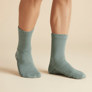 Men's Crew Grip Socks 1-Pair, Heather Green