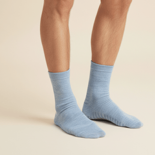 Men's Crew Grip Socks 1-Pair, Heather Blue