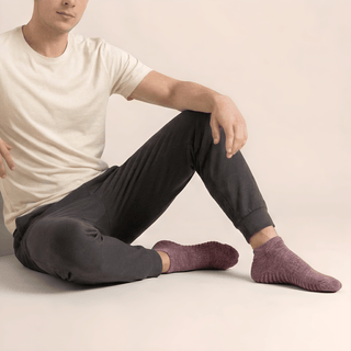 Men's Ankle Grip Socks 3-Pack, Mix Heather Green