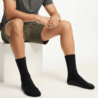 Men's Crew Grip Socks 3-Pack, Black