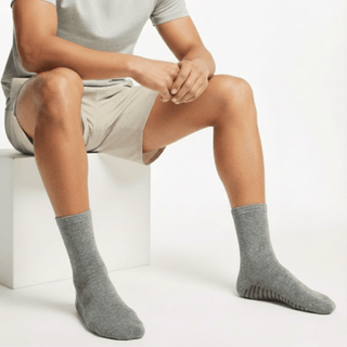 Men's Crew Grip Socks 3-Packs, Mix Gray