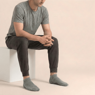 Men's Ankle Grip Socks 3-Pack, Mix Gray