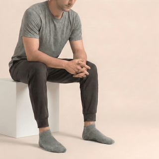 Men's Ankle Grip Socks 1-Pair, Gray