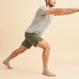 Men's Crew Grip Socks 3-Pack, Beige