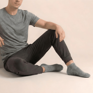 Men's Ankle Grip Socks 1-Pair, Gray