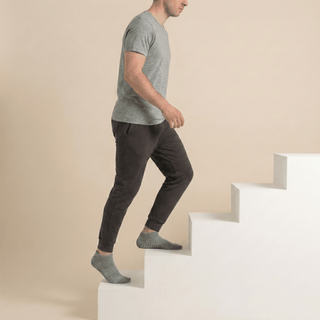 Men's Ankle Grip Socks 1-Pair, Gray