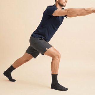 Men's Crew Grip Socks 1-Pair, Charcoal