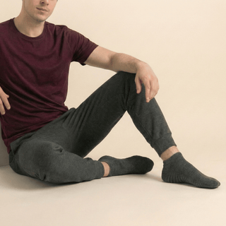 Men's Ankle Grip Socks 3-Pack, Charcoal