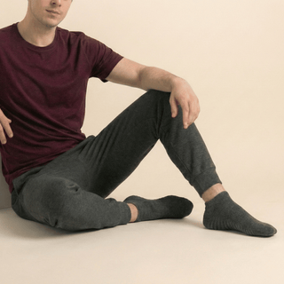 Men's Ankle Grip Socks 1-Pair, Charcoal