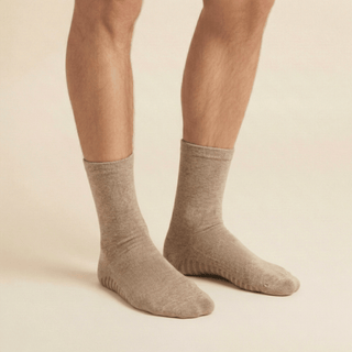 Men's Crew Grip Socks 3-Pack, Beige