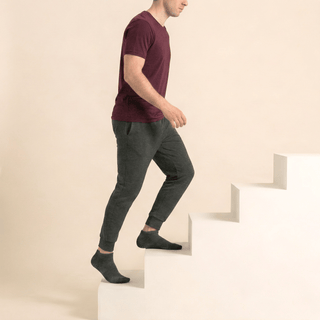 Men's Ankle Grip Socks 3-Pack, Mix Gray