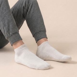 Men's Ankle Grip Socks 3-Pack, White