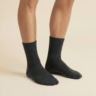 Men's Crew Grip Socks 1-Pair, Charcoal