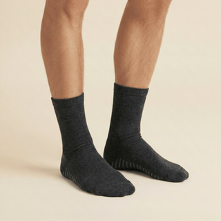 Men's Crew Grip Socks 3-Pack, Charcoal
