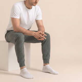 Men's Ankle Grip Socks 3-Pack, White