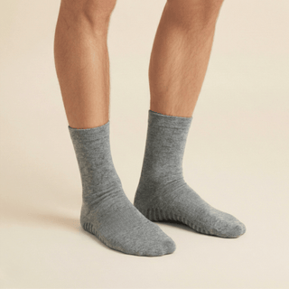 Men's Crew Grip Socks 1-Pair, Gray