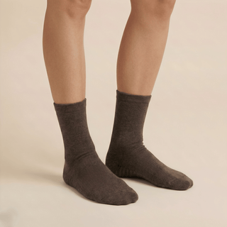 Women's Crew Grip Socks 1-Pair, Brown