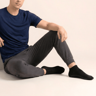 Men's Ankle Grip Socks 3-Pack, Mix Gray