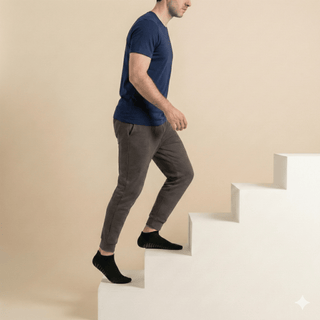 Men's Ankle Grip Socks 3-Pack, Black