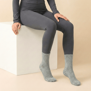 Women's Crew Grip Socks 1-Pair, Gray