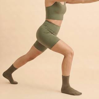 Women's Crew Grip Socks 3-Pack, Brown