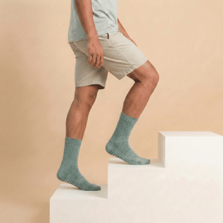 Men's Crew Grip Socks 1-Pair, Heather Green
