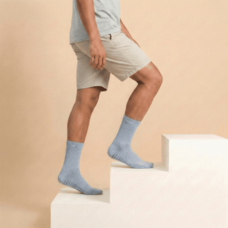 Men's Crew Grip Socks 3-Pack, Mix Heather Green