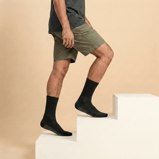 Men's Crew Grip Socks 1-Pair, Black