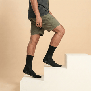 Men's Crew Grip Socks 3-Pack, Black