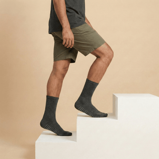 Men's Crew Grip Socks 3-Pack, Charcoal
