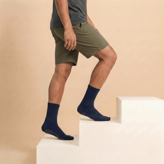 Men's Crew Grip Socks 1-Pair, Navy