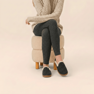 Women's Gripper Slipper, Charcoal