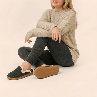 Women's Gripper Slipper, Charcoal