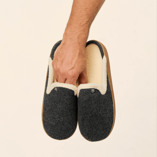 Men's Gripper Slipper, Charcoal