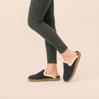 Women's Gripper Slipper, Charcoal