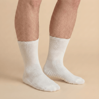 Men's Diabetic Grip Socks 3-Pack, White