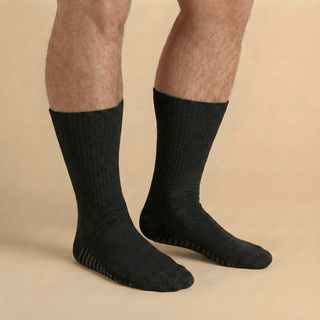 Men's Diabetic Grip Socks 3-Pack, Black