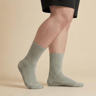 Men's Diabetic Grip Socks 3-Pack, Gray
