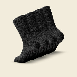 Men's Fuzzy Grip Socks 4-Pack