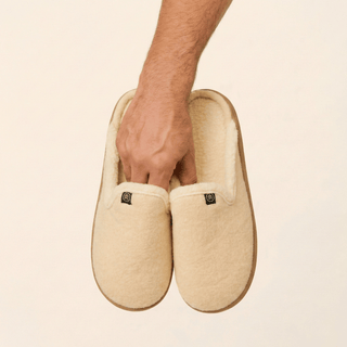 Men's Gripper Slipper, Cream
