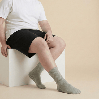 Men's Diabetic Grip Socks 3-Pack, Gray