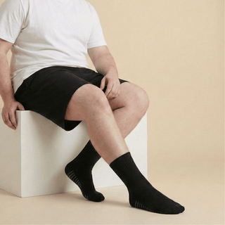 Men's Diabetic Grip Socks 3-Pack, Black