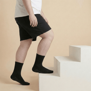 Men's Diabetic Grip Socks 3-Pack, Black